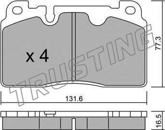 Trusting 995.0 - Kit pastiglie freno, Freno a disco autozon.pro