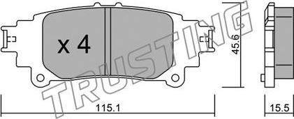 Trusting 993.0 - Kit pastiglie freno, Freno a disco autozon.pro