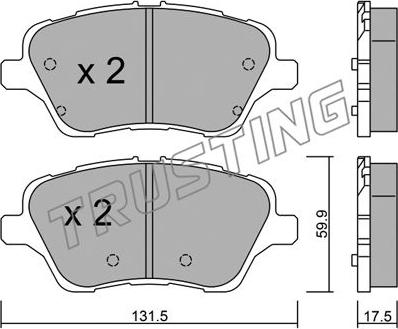 Trusting 992.0 - Kit pastiglie freno, Freno a disco autozon.pro