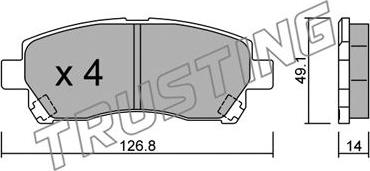 Trusting 944.0 - Kit pastiglie freno, Freno a disco autozon.pro