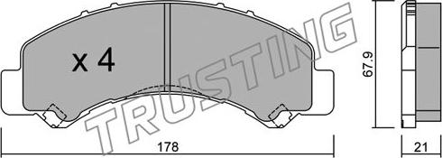 Trusting 941.0 - Kit pastiglie freno, Freno a disco autozon.pro