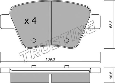 Trusting 906.0 - Kit accessori, Ganasce freno autozon.pro