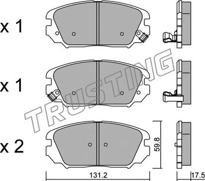 Trusting 902.0 - Kit accessori, Ganasce freno autozon.pro