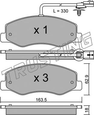 Trusting 917.0 - Kit accessori, Ganasce freno autozon.pro