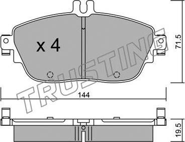 Trusting 981.0 - Kit pastiglie freno, Freno a disco autozon.pro