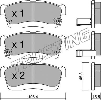 Trusting 932.0 - Kit pastiglie freno, Freno a disco autozon.pro