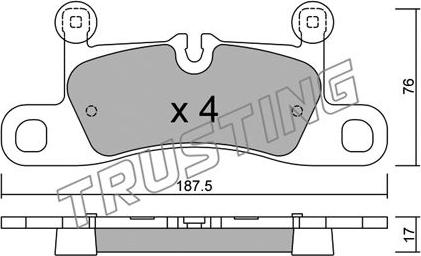 Trusting 974.0 - Kit pastiglie freno, Freno a disco autozon.pro