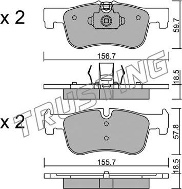 Trusting 975.0 - Kit pastiglie freno, Freno a disco autozon.pro