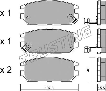 Trusting 499.0 - Kit pastiglie freno, Freno a disco autozon.pro