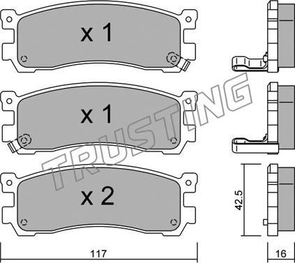 Trusting 494.0 - Kit pastiglie freno, Freno a disco autozon.pro