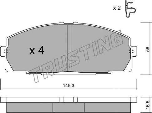 Trusting 449.0 - Kit pastiglie freno, Freno a disco autozon.pro