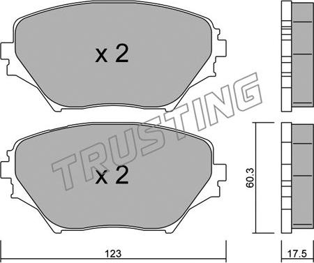 Trusting 445.0 - Kit pastiglie freno, Freno a disco autozon.pro