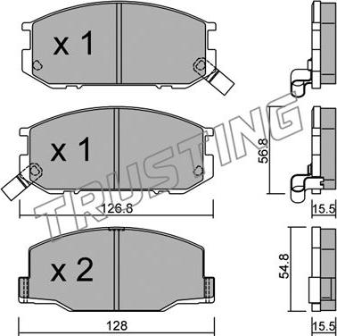 Trusting 440.0 - Kit pastiglie freno, Freno a disco autozon.pro