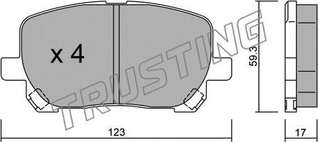 Trusting 442.0 - Kit pastiglie freno, Freno a disco autozon.pro