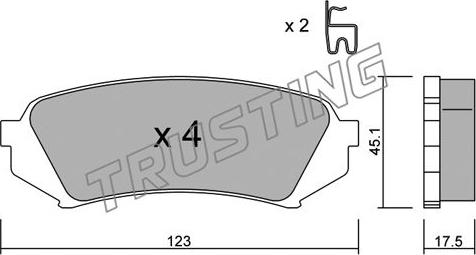 Trusting 469.0 - Kit pastiglie freno, Freno a disco autozon.pro