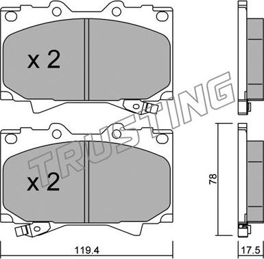 Trusting 468.0 - Kit pastiglie freno, Freno a disco autozon.pro