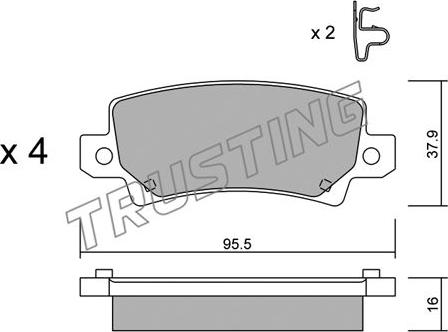 Trusting 463.0 - Kit pastiglie freno, Freno a disco autozon.pro