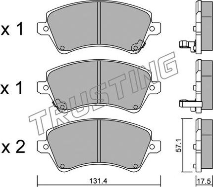 Trusting 462.0 - Kit pastiglie freno, Freno a disco autozon.pro