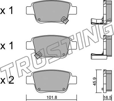 Trusting 467.0 - Kit pastiglie freno, Freno a disco autozon.pro