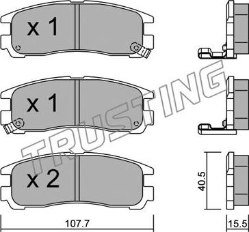 Trusting 413.0 - Kit pastiglie freno, Freno a disco autozon.pro