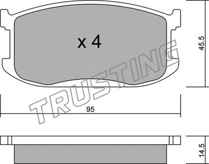 Trusting 483.0 - Kit pastiglie freno, Freno a disco autozon.pro