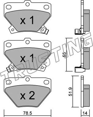 Trusting 439.0 - Kit pastiglie freno, Freno a disco autozon.pro