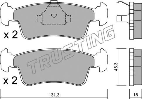 Trusting 435.0 - Kit pastiglie freno, Freno a disco autozon.pro