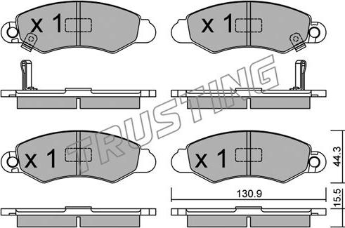 Trusting 433.0 - Kit pastiglie freno, Freno a disco autozon.pro