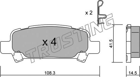 Trusting 429.0 - Kit pastiglie freno, Freno a disco autozon.pro