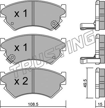 Trusting 426.0 - Kit pastiglie freno, Freno a disco autozon.pro