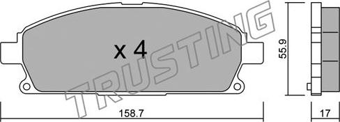 Trusting 421.0 - Kit pastiglie freno, Freno a disco autozon.pro