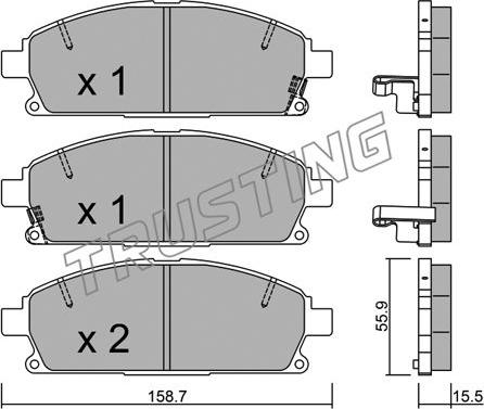 Trusting 421.2 - Kit pastiglie freno, Freno a disco autozon.pro