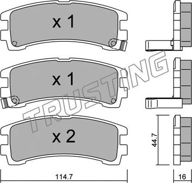 Trusting 423.0 - Kit pastiglie freno, Freno a disco autozon.pro