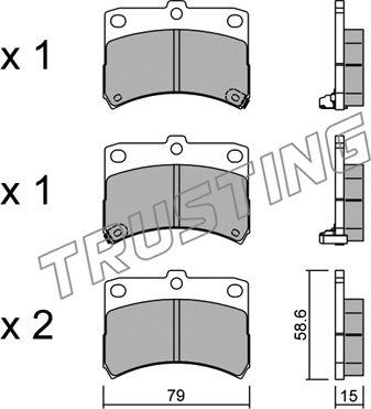 Trusting 475.0 - Kit pastiglie freno, Freno a disco autozon.pro