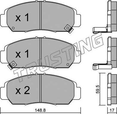 Trusting 478.0 - Kit pastiglie freno, Freno a disco autozon.pro