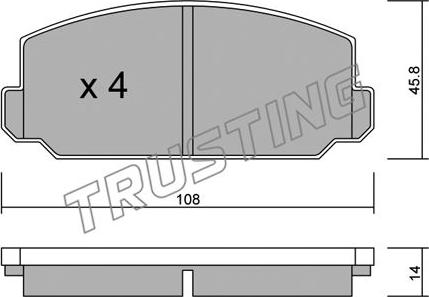 Trusting 477.0 - Kit pastiglie freno, Freno a disco autozon.pro