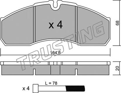 Trusting 594.0 - Kit pastiglie freno, Freno a disco autozon.pro