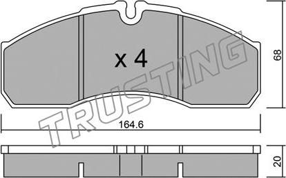 Trusting 594.3 - Kit pastiglie freno, Freno a disco autozon.pro