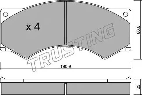 Trusting 595.0 - Kit pastiglie freno, Freno a disco autozon.pro