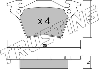 Trusting 590.0 - Kit pastiglie freno, Freno a disco autozon.pro