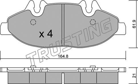 Trusting 591.0 - Kit pastiglie freno, Freno a disco autozon.pro