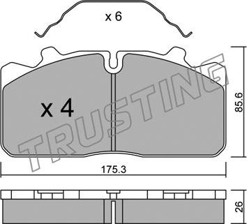 Trusting 598.0 - Kit pastiglie freno, Freno a disco autozon.pro