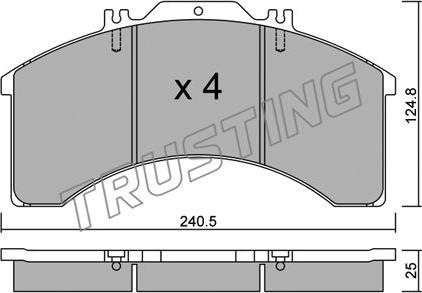 Trusting 597.0 - Kit pastiglie freno, Freno a disco autozon.pro