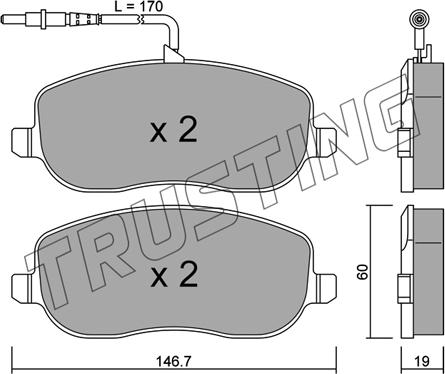 Trusting 546.0 - Kit pastiglie freno, Freno a disco autozon.pro