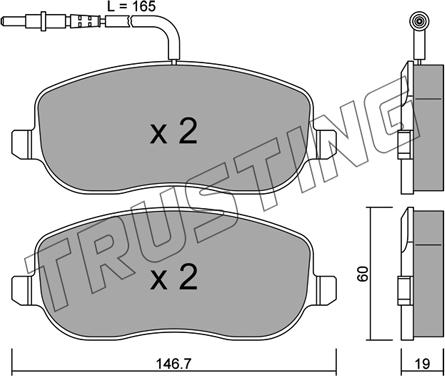 Trusting 546.2 - Kit pastiglie freno, Freno a disco autozon.pro