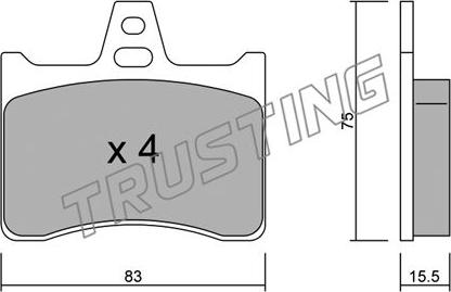 Trusting 547.0 - Kit pastiglie freno, Freno a disco autozon.pro