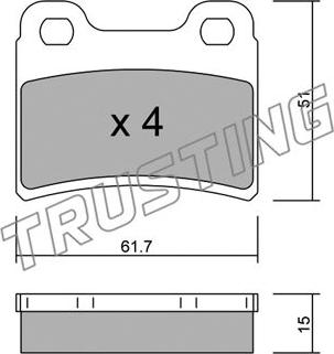 Trusting 551.0 - Kit pastiglie freno, Freno a disco autozon.pro