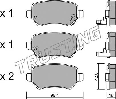 Trusting 558.0 - Kit pastiglie freno, Freno a disco autozon.pro