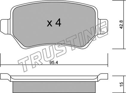 Trusting 558.1 - Kit pastiglie freno, Freno a disco autozon.pro