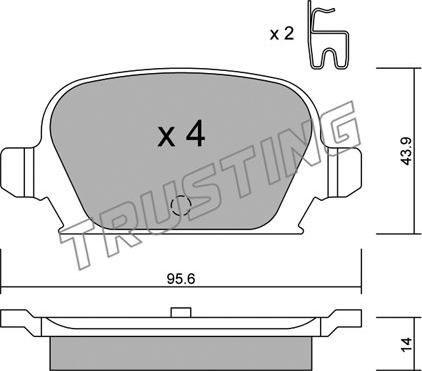 Trusting 557.0 - Kit pastiglie freno, Freno a disco autozon.pro